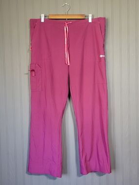Carhartt Force Scrub Pants Cargo Pockets Drawstring Waist Pink Women's XL